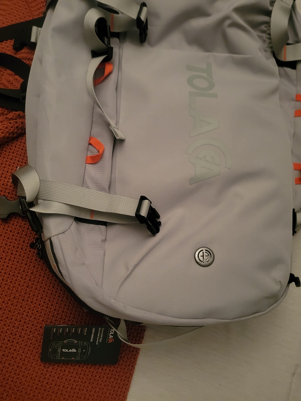 Tolaga gray travel backpack